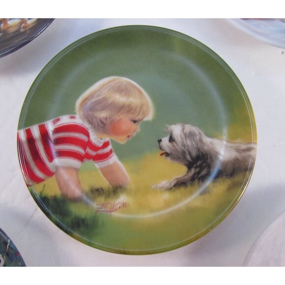 Vintage Pemberton & Oakes Miniature Decorative Plates by Donald Zolan Set of 5 - Picture 4 of 12